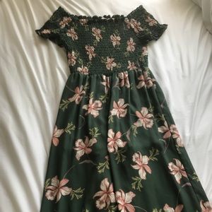 green floral jumpsuit, large, sienna sky